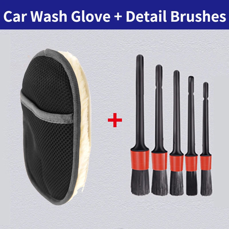 Car Styling Wool Soft Car Washing Gloves Cleaning Brush Motorcycle Washer Care Products Plush Car Wash Gloves