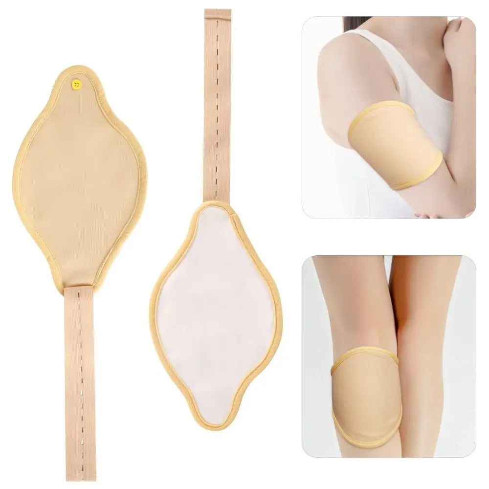 Reusable Castor Oil Pack Wrap Adjustable Elastic Strap Castor Oil Compress Pads Organic Cotton Half Wrap Style Knee Bag