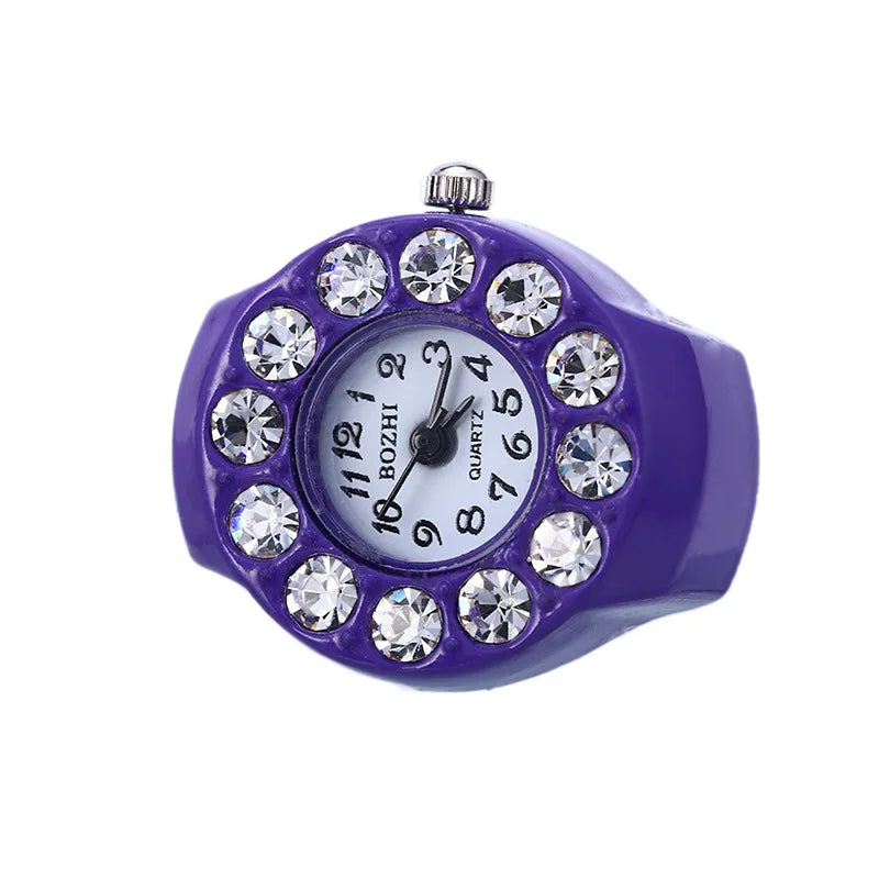 Luxury Ring Clock Elastic Stretchy Quartz Watches Rings for Men Ladies Man Male Finger Hour Functional Vintage Pocket Jewelry