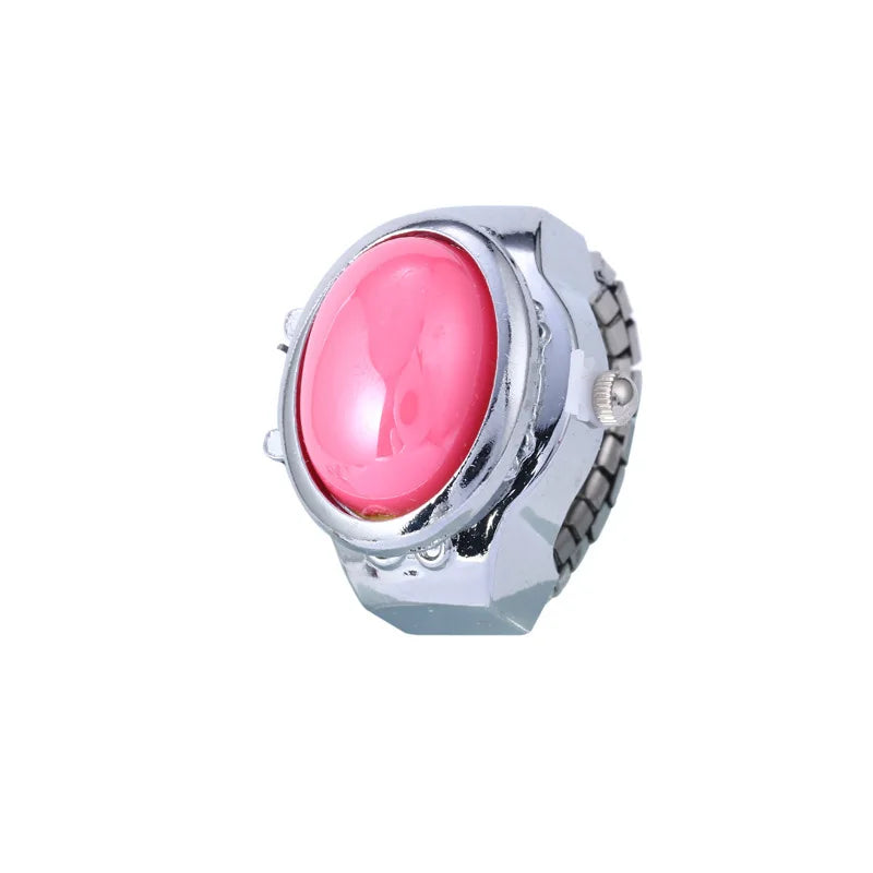 Luxury Ring Clock Elastic Stretchy Quartz Watches Rings for Men Ladies Man Male Finger Hour Functional Vintage Pocket Jewelry