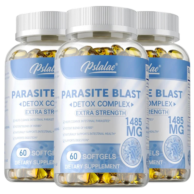 Parasite Blast - Removes All Body Parasites, Natural Gut Health, Cleans Colon Detox + Cleanse, Liver Immunity