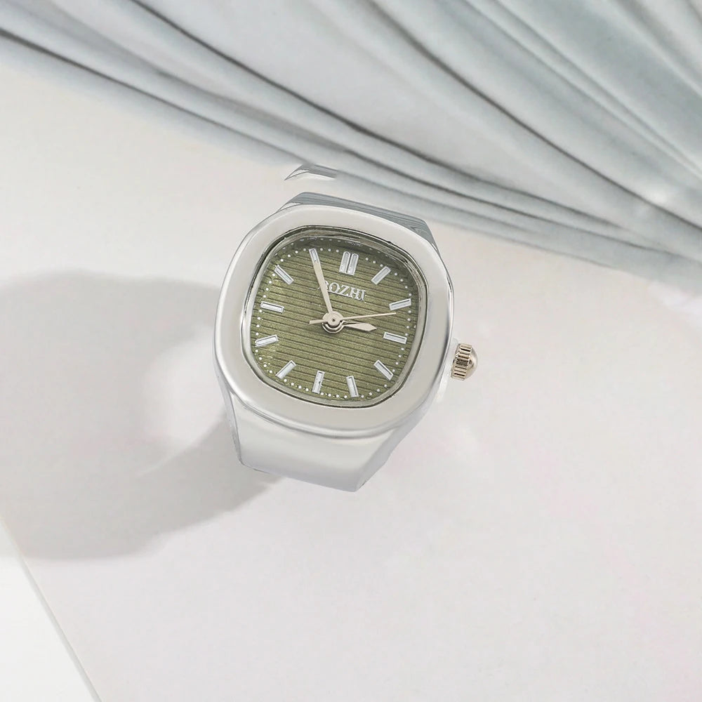 WLP Gothic Jewelry Woman Ring Quartz Watch Finger Rings anillos hombre de mujer Punk Jewellery Elastic Strap Goth Luxury Jewelry