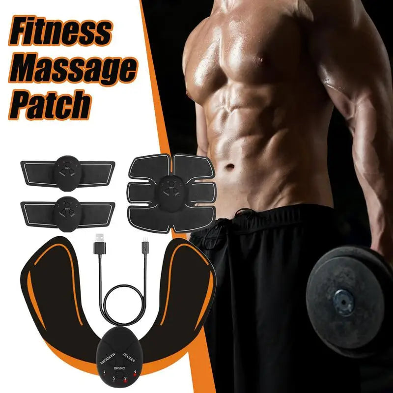 Ems Muscle Stimulator EMS Ab Stimulator for Muscle Growth Rechargeable Workout Equipment Strength Training Fitness Trainer Core