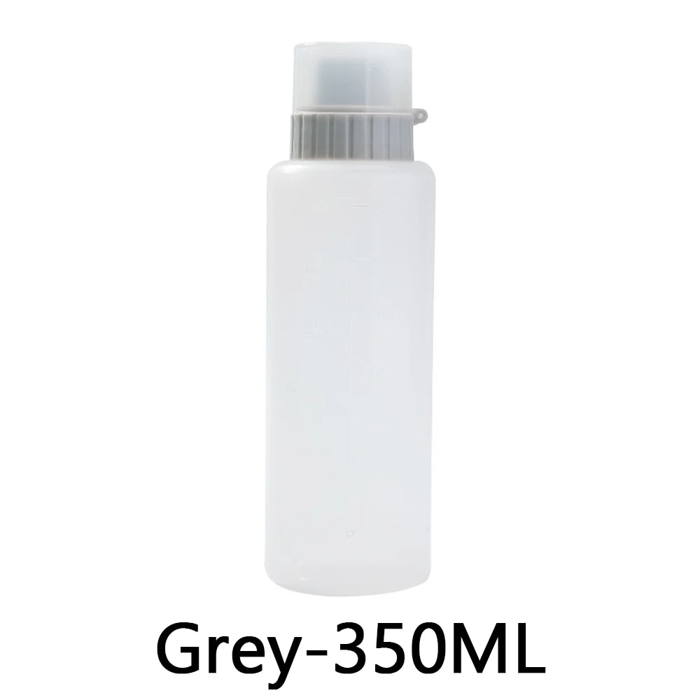 350Ml 5 Holes Condiment Squeeze Bottle Kitchen Ketchup Mustard Bottle Clear Mayonnaise Honey Dispenser Sauce Storage Contain