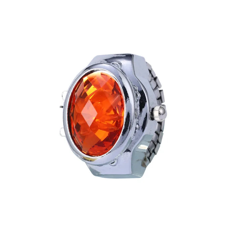 Luxury Ring Clock Elastic Stretchy Quartz Watches Rings for Men Ladies Man Male Finger Hour Functional Vintage Pocket Jewelry