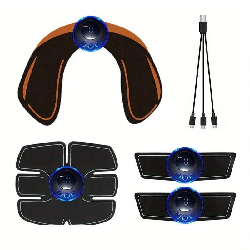 EMS Ab Belt, Electronic Muscle Stimulator for Abs Toner, Home Gym Fitness Equipment for Body Workout for Men and Women