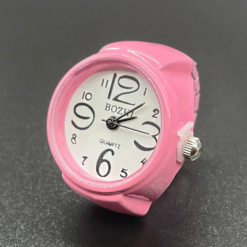 Luxury Ring Clock Elastic Stretchy Quartz Watches Rings for Men Ladies Man Male Finger Hour Functional Vintage Pocket Jewelry