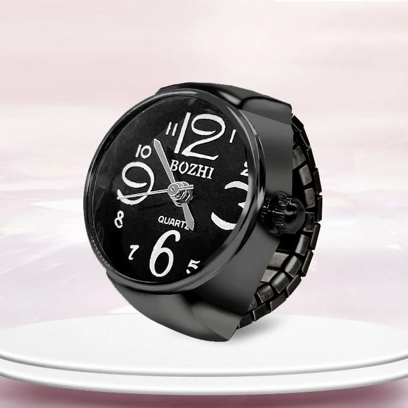 Luxury Ring Clock Elastic Stretchy Quartz Watches Rings for Men Ladies Man Male Finger Hour Functional Vintage Pocket Jewelry