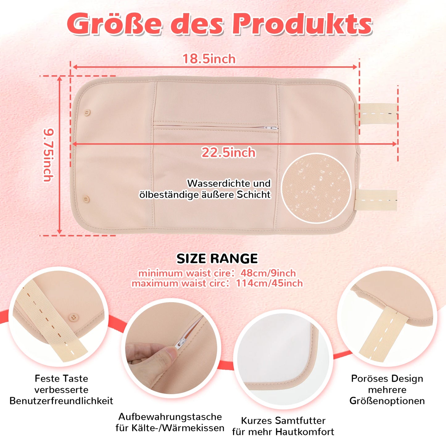 Castor Oil Wrap Kit Castoroil Pack Adjustable Castor Oil Self Conditioning Aid for Liver Abdomen Muscles To Improve Circulation