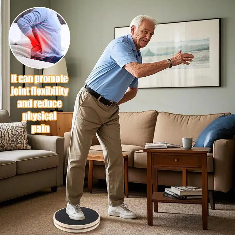 Waist Sculptor AB Disc Machine Wooden Disc Sculpture Twist With Handles Workout Training Board Body Trainer For Hips And Thighs