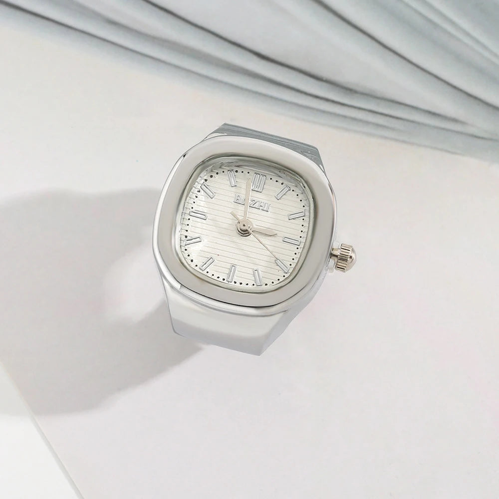 WLP Gothic Jewelry Woman Ring Quartz Watch Finger Rings anillos hombre de mujer Punk Jewellery Elastic Strap Goth Luxury Jewelry