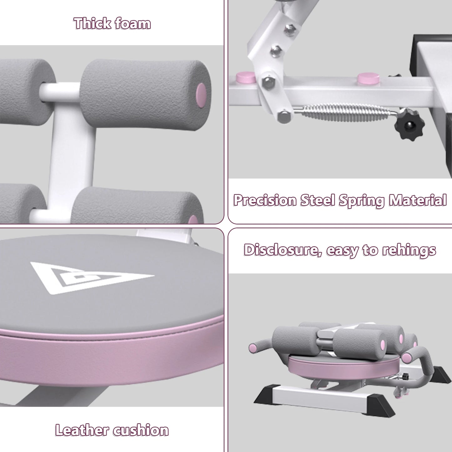 Ab Machine, Sit Up Bench, Abs Exerciser Equipment,Abdominal Portable Workout Crunch Core Fitness Workout Gym Fitness Machine