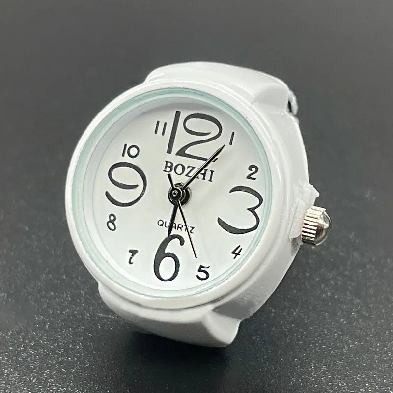 Luxury Ring Clock Elastic Stretchy Quartz Watches Rings for Men Ladies Man Male Finger Hour Functional Vintage Pocket Jewelry