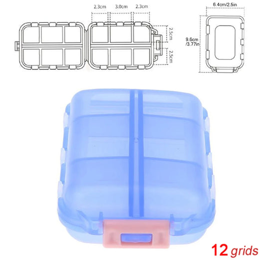 Tcare Portable Pill Case Folding Medicine Drugs Pills Capsule Tablet Container Boxs Plastic Empty Drug Organizer Pillbox Cases