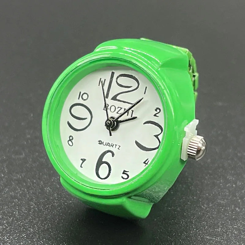 Luxury Ring Clock Elastic Stretchy Quartz Watches Rings for Men Ladies Man Male Finger Hour Functional Vintage Pocket Jewelry