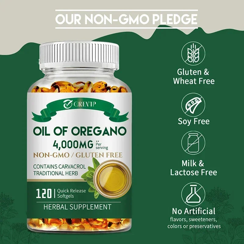 Oil of Oregano Healthy Immune Supplement - for Digestion, Heart Health, Detoxification