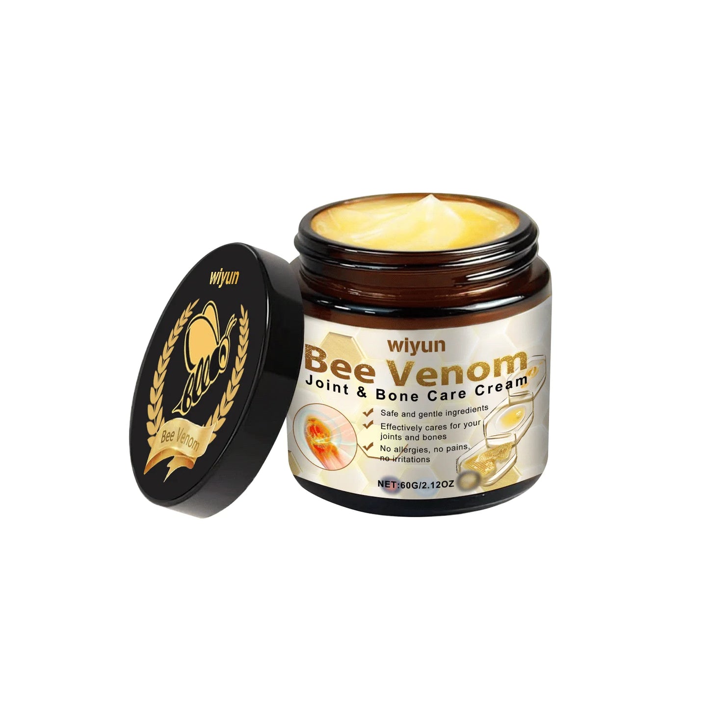 Bee Venom Cream for Joint and Muscles Soothing Leg Skin Reduce Itchiness Strengthen Barrier Moisturizing Knee Body Massage Cream