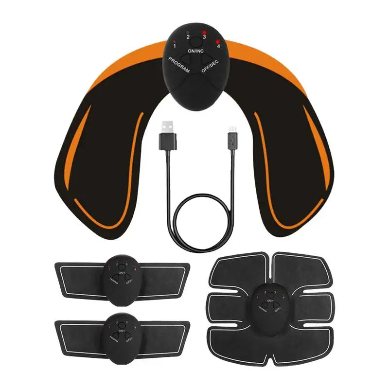Ems Muscle Stimulator EMS Ab Stimulator for Muscle Growth Rechargeable Workout Equipment Strength Training Fitness Trainer Core