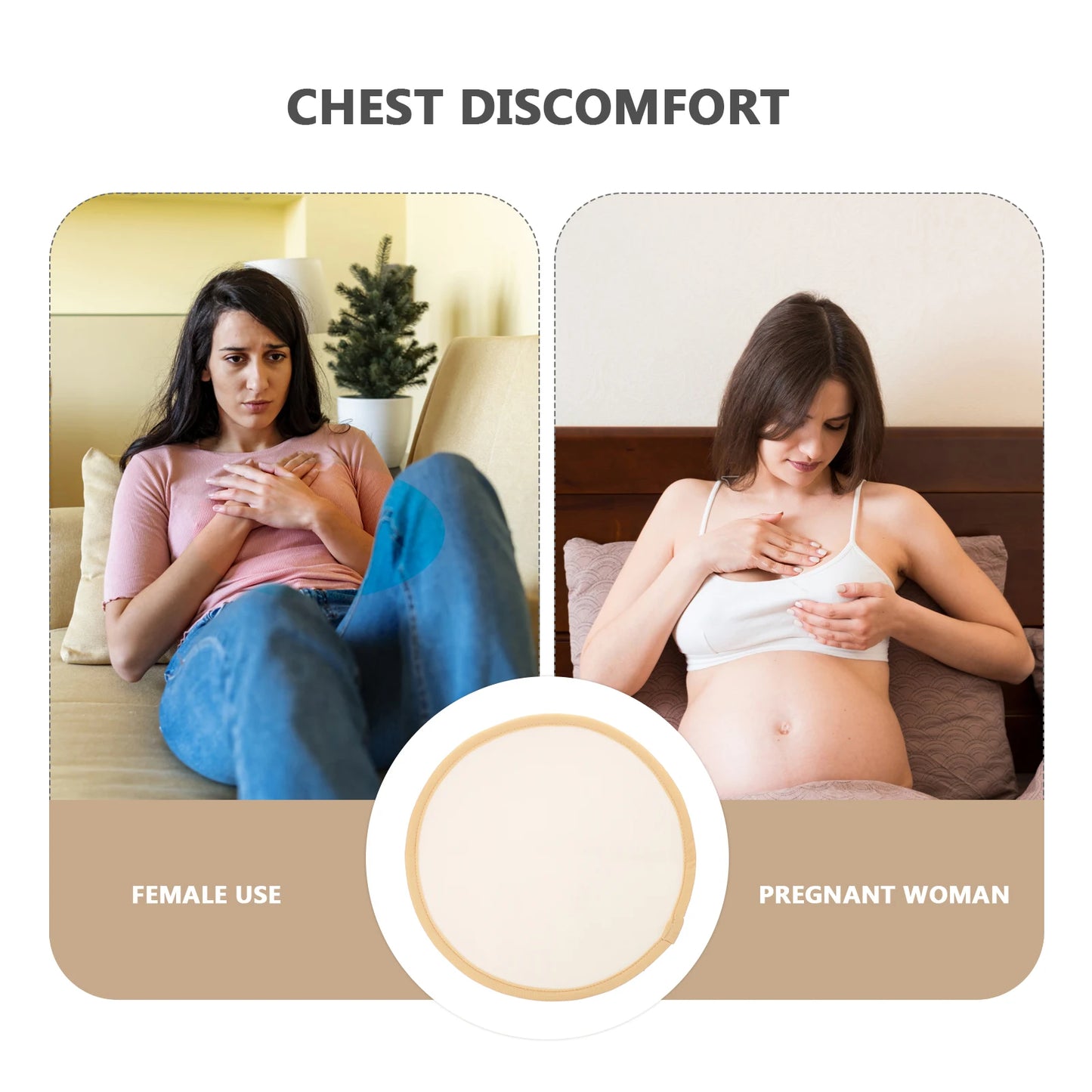 2pcs Castor Oil Pack Wrap Reusable Leakproof Comfortable Essential Oil Compress Pads Lightweight Durable Cotton