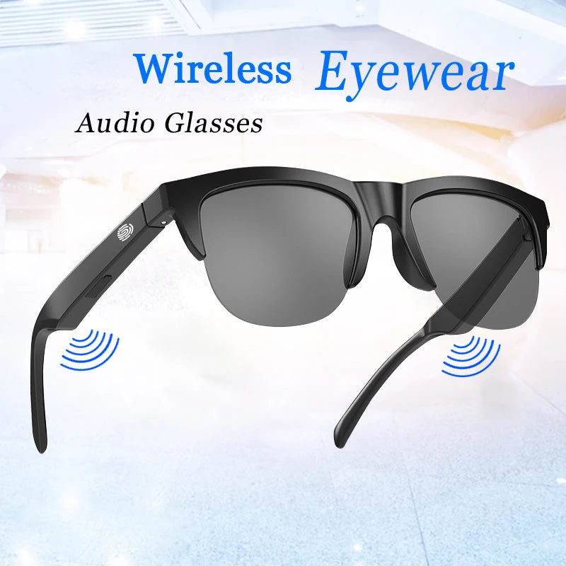 New Smart Bluetooth V5.3 Sunglasses Glasses Call Outdoor Sports Headphones HIFI Black Technology Anti-touch UV For Men And Women