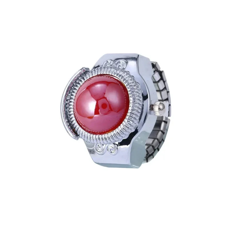 Luxury Ring Clock Elastic Stretchy Band Quartz Reloj Rings for Men Ladies Male Finger Heart Pocket Watch Hip-Hop Man New Jewelry