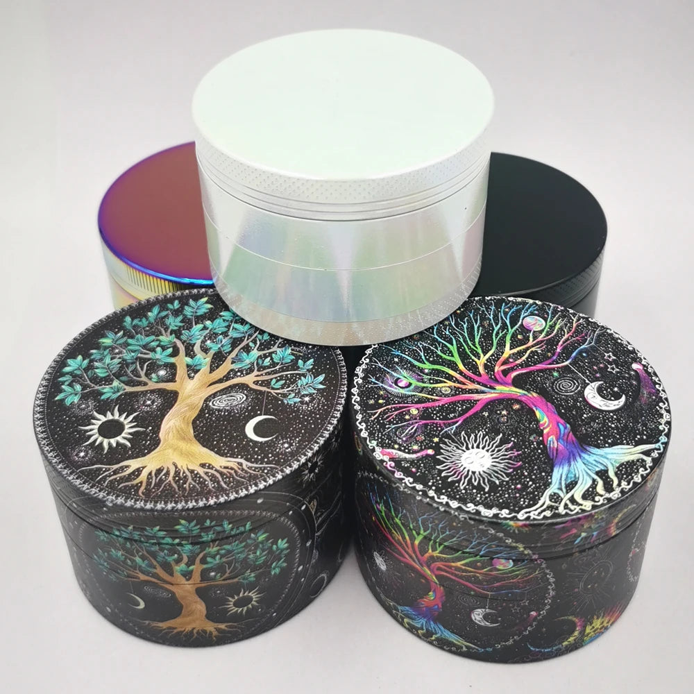 2.5" 63MM Dry Herb Grinder Metal 4-layer Tobacco Grinder Spice Miller Crusher Zinc Alloy Smoke Accessories