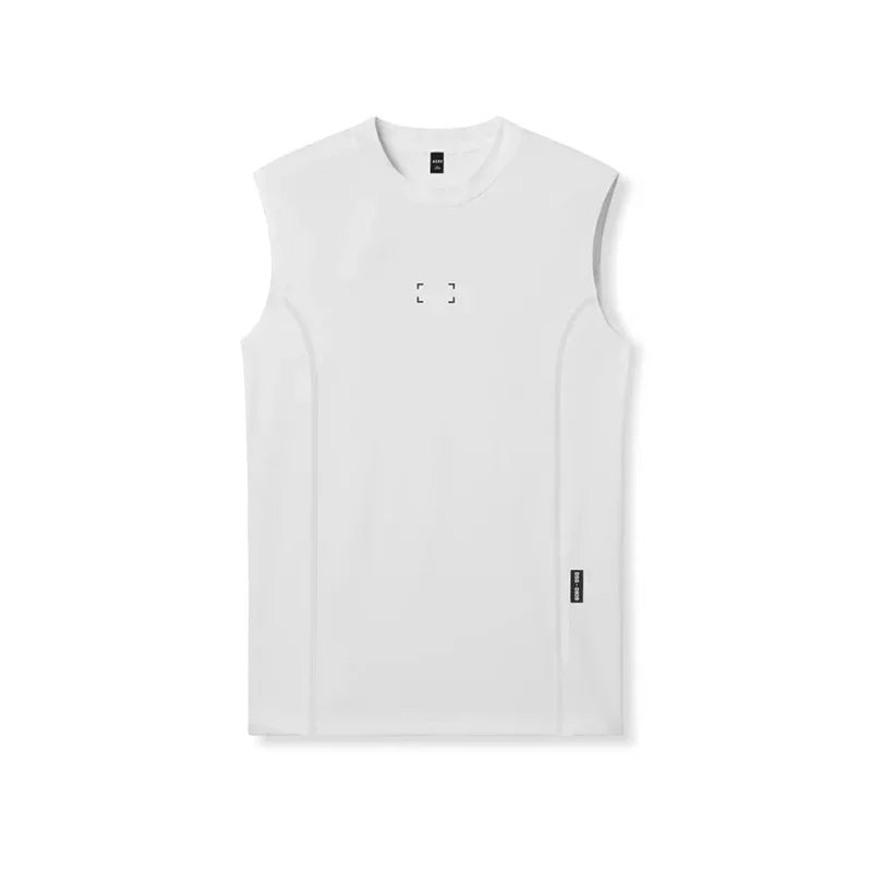 Men's Summer Compression Tank Top Gym Fitness Clothing Quick Dry Sleeveless Shirt Singlets Running Workout Tights Casual Vest