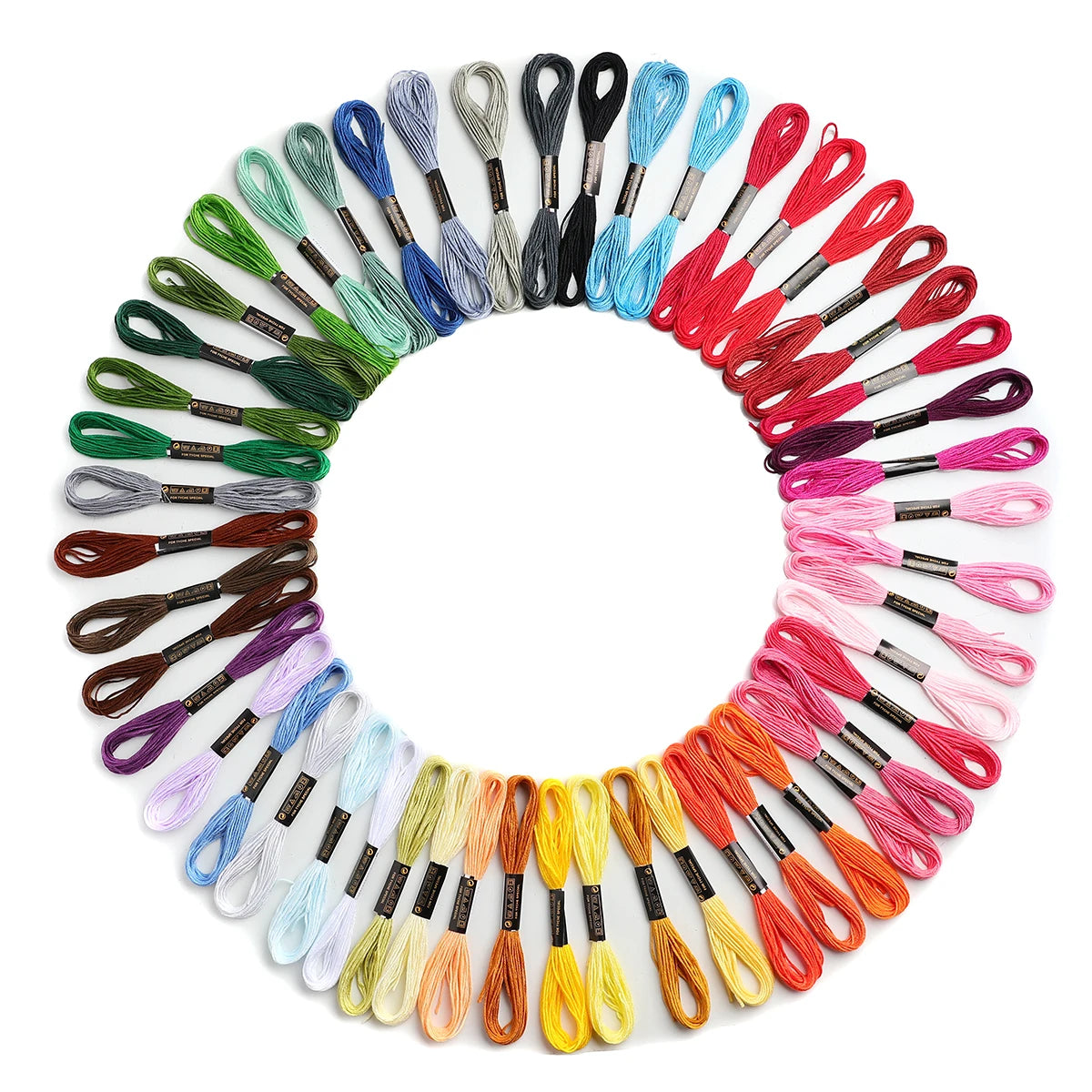 50pcs Cross Stitch Embroidery Thread Rainbow Embroidery Thread Cross Stitch Embroidery Thread Cotton Bracelet Thread Silk Thread