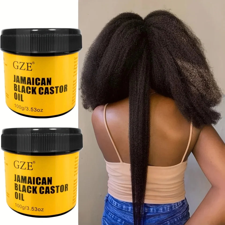 2 Pack GZE JAMAICAN Black Castor Oil - Jamaican Black Castor Oil for Hair Strengthens and Scalp  Care