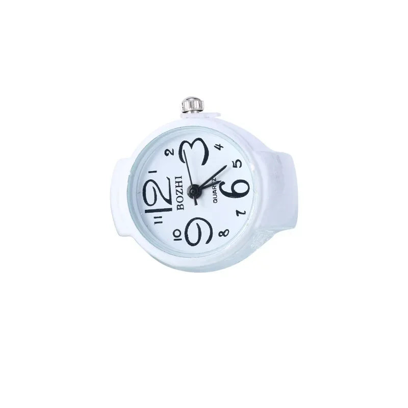 Luxury Ring Clock Elastic Stretchy Band Quartz Reloj Rings for Men Ladies Male Finger Heart Pocket Watch Hip-Hop Man New Jewelry