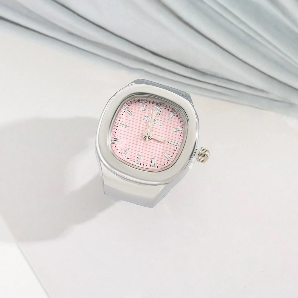 WLP Gothic Jewelry Woman Ring Quartz Watch Finger Rings anillos hombre de mujer Punk Jewellery Elastic Strap Goth Luxury Jewelry