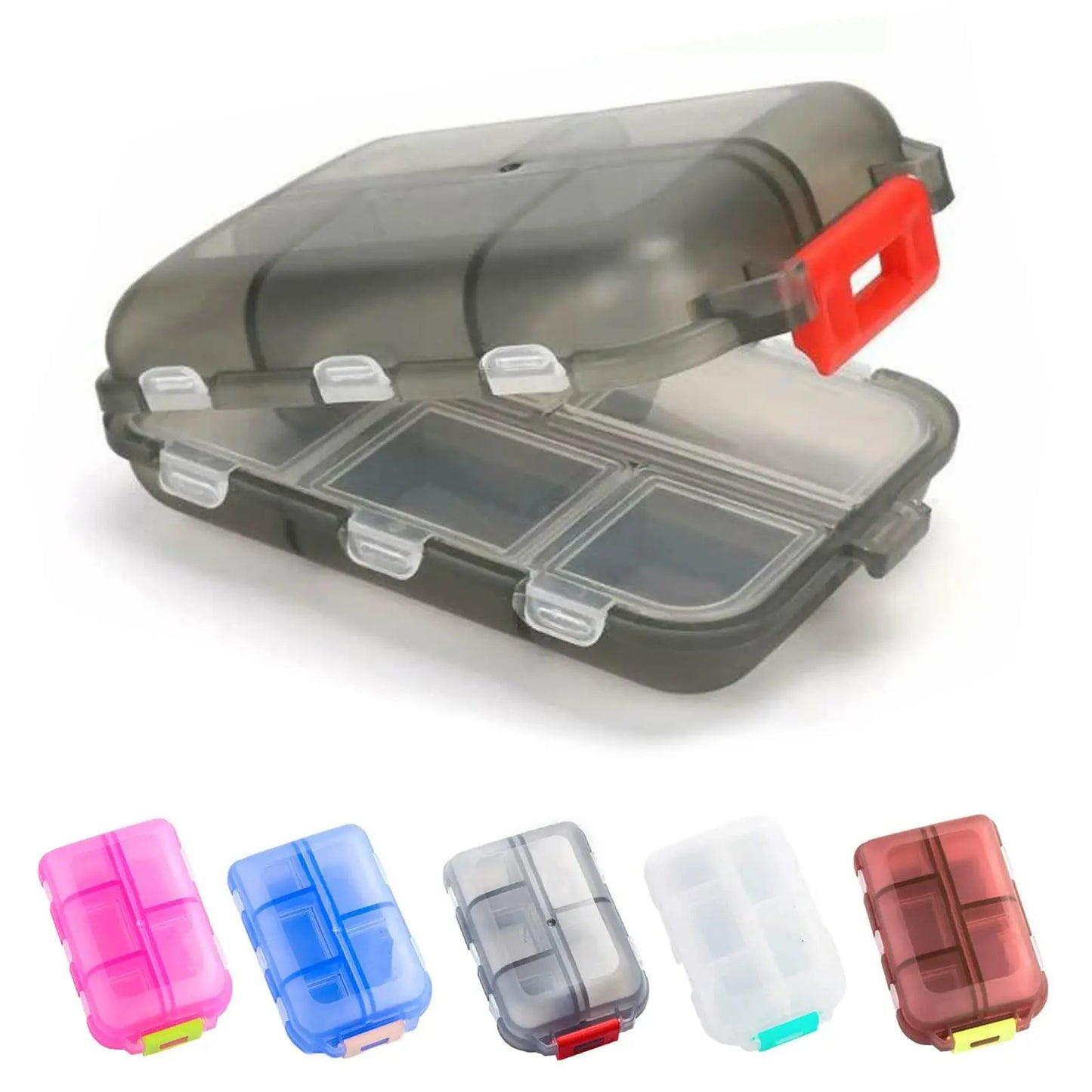 10 Grids Pill Case, Portable Small Weekly Travel Pill Organizer, Portable Pocket Pill Box Pill Container