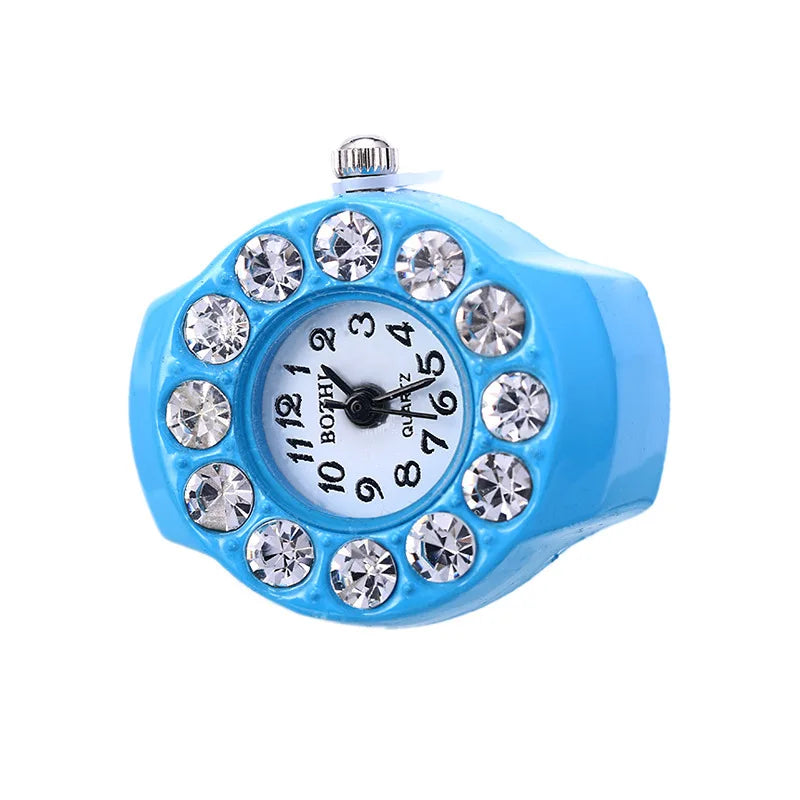 Luxury Ring Clock Elastic Stretchy Quartz Watches Rings for Men Ladies Man Male Finger Hour Functional Vintage Pocket Jewelry