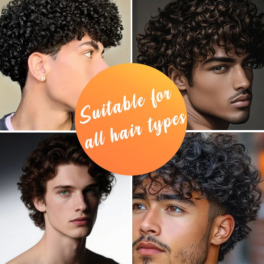 100ML Men's Castor Oil Curling Cream with Rosemary and Peppermint to Control Curling