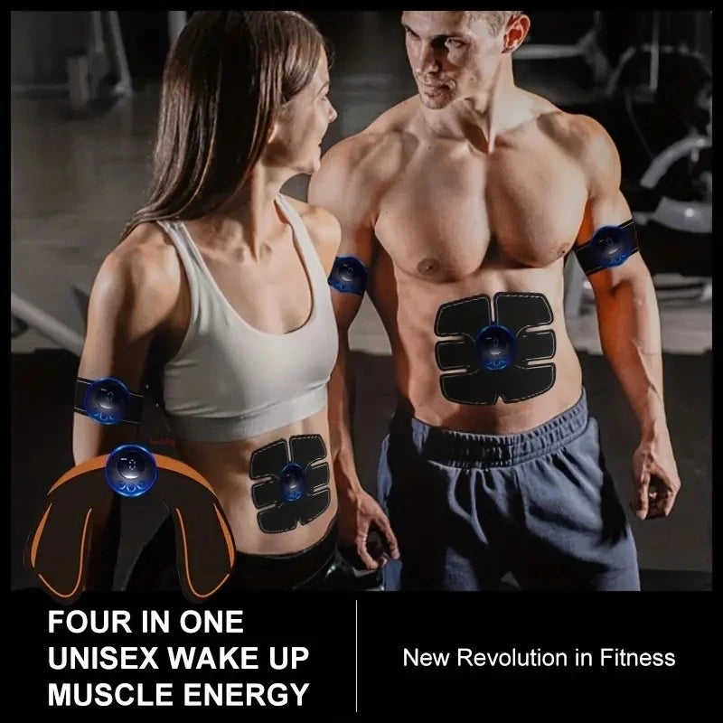 EMS Ab Belt, Electronic Muscle Stimulator for Abs Toner, Home Gym Fitness Equipment for Body Workout for Men and Women