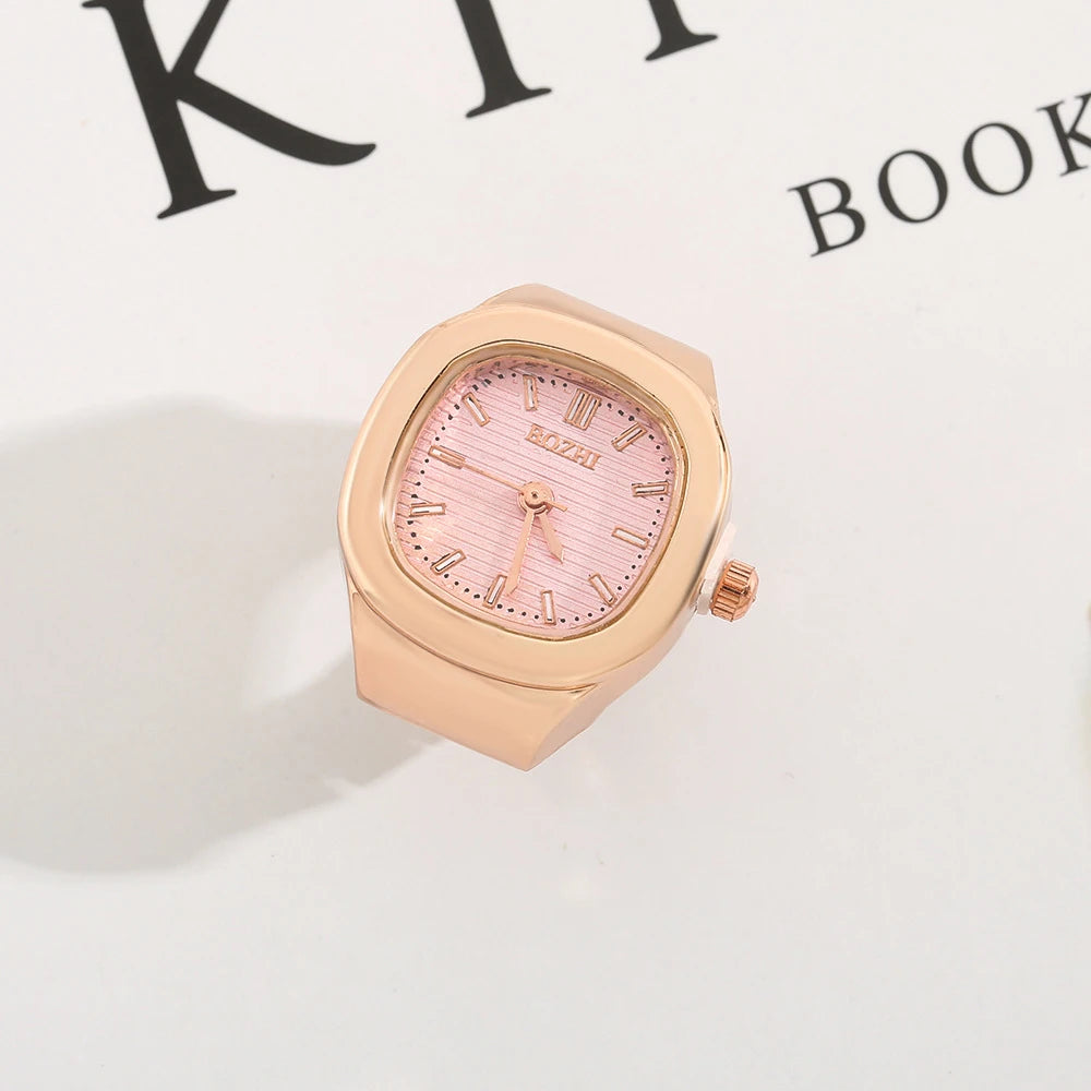 WLP Gothic Jewelry Woman Ring Quartz Watch Finger Rings anillos hombre de mujer Punk Jewellery Elastic Strap Goth Luxury Jewelry