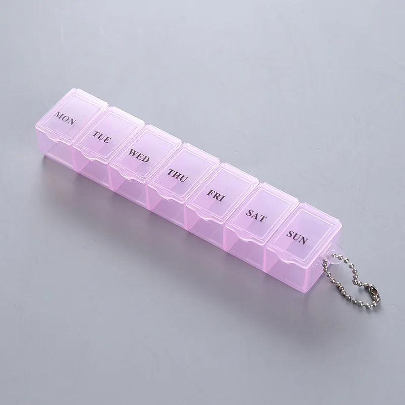 7 Days Pill Medicine Box Weekly Tablet Holder Storage Organizer Container Case Pill Box Splitters 3 Colors Pill Case Organizer