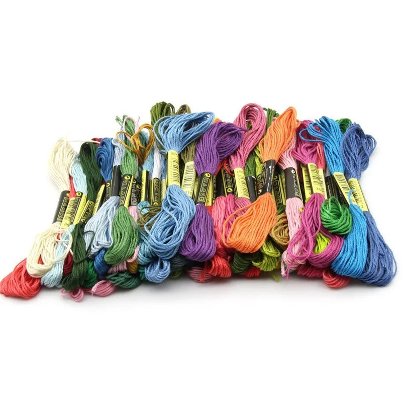 50pcs Cross Stitch Embroidery Thread Rainbow Embroidery Thread Cross Stitch Embroidery Thread Cotton Bracelet Thread Silk Thread