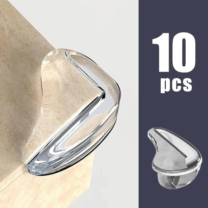 10pcs Baby Safety Silicone Protector Table Furnitur Kids Desk Corner Edge Protection Cover Children Soft Anticollision Guards