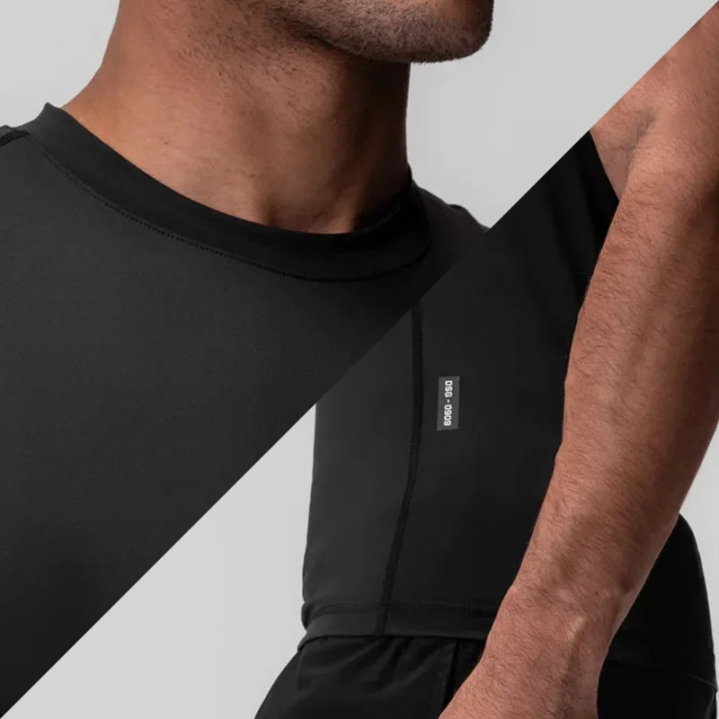 Men's Summer Compression Tank Top Gym Fitness Clothing Quick Dry Sleeveless Shirt Singlets Running Workout Tights Casual Vest