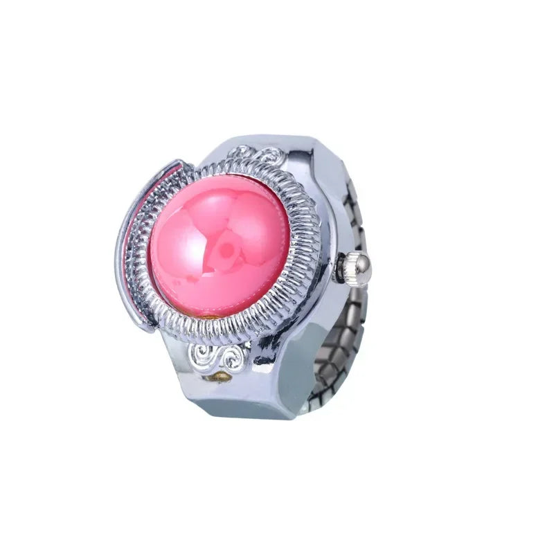 Luxury Ring Clock Elastic Stretchy Band Quartz Reloj Rings for Men Ladies Male Finger Heart Pocket Watch Hip-Hop Man New Jewelry