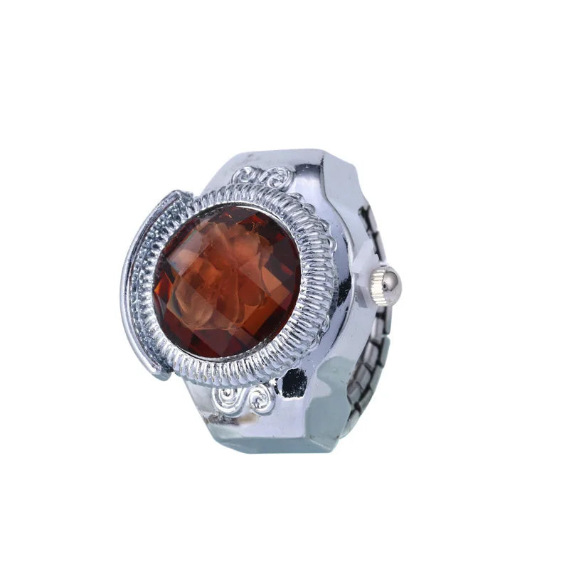 Luxury Ring Clock Elastic Stretchy Quartz Watches Rings for Men Ladies Man Male Finger Hour Functional Vintage Pocket Jewelry