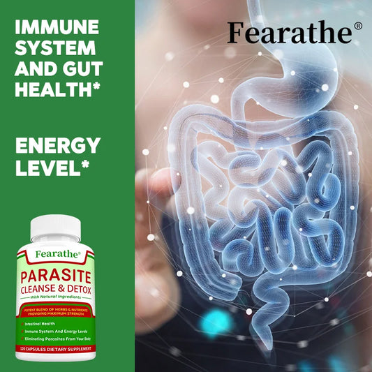 Parasite Blast Capsules - Bowel Cleansing Supplement, Natural Gut Health, Cleans Colon Detox + Cleanse, Liver Immunity