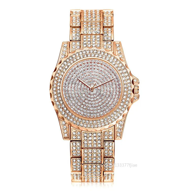 Women's Watches Fashion Bling Casual Ladies Clock Female Quartz Gold Watch Crystal Diamond For Woman montre femme zegarek damski
