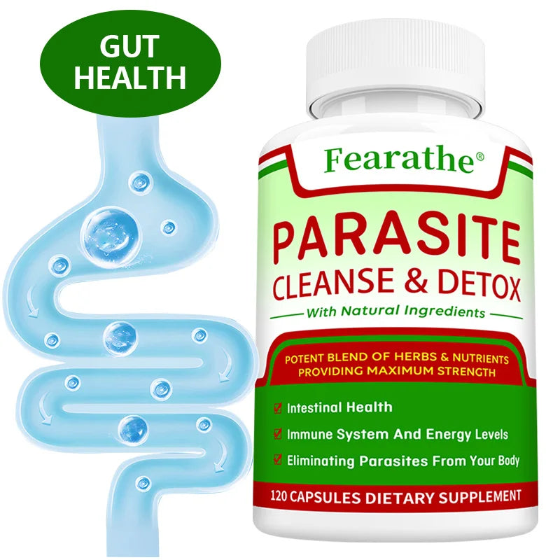 Parasite Blast Capsules - Bowel Cleansing Supplement, Natural Gut Health, Cleans Colon Detox + Cleanse, Liver Immunity
