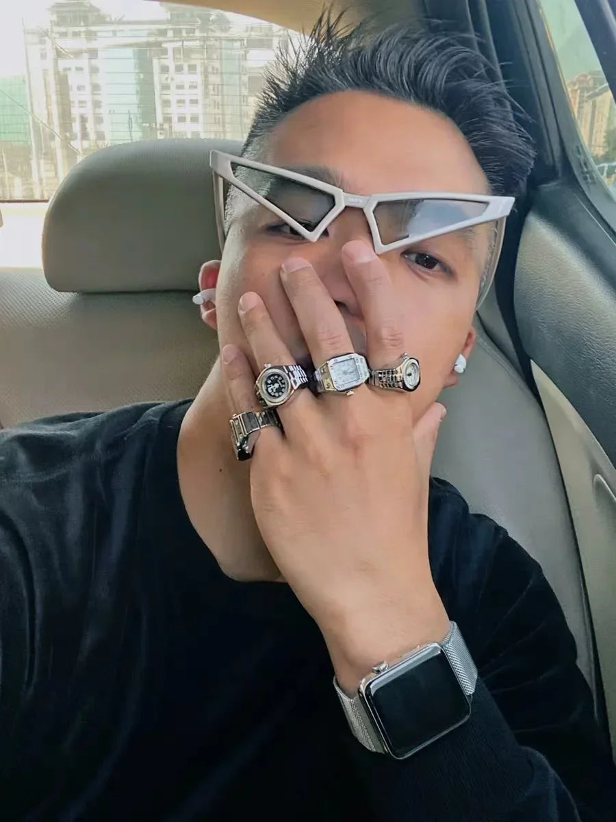 Luxury Ring Clock Elastic Stretchy Band Quartz Reloj Rings for Men Ladies Male Finger Heart Pocket Watch Hip-Hop Man New Jewelry