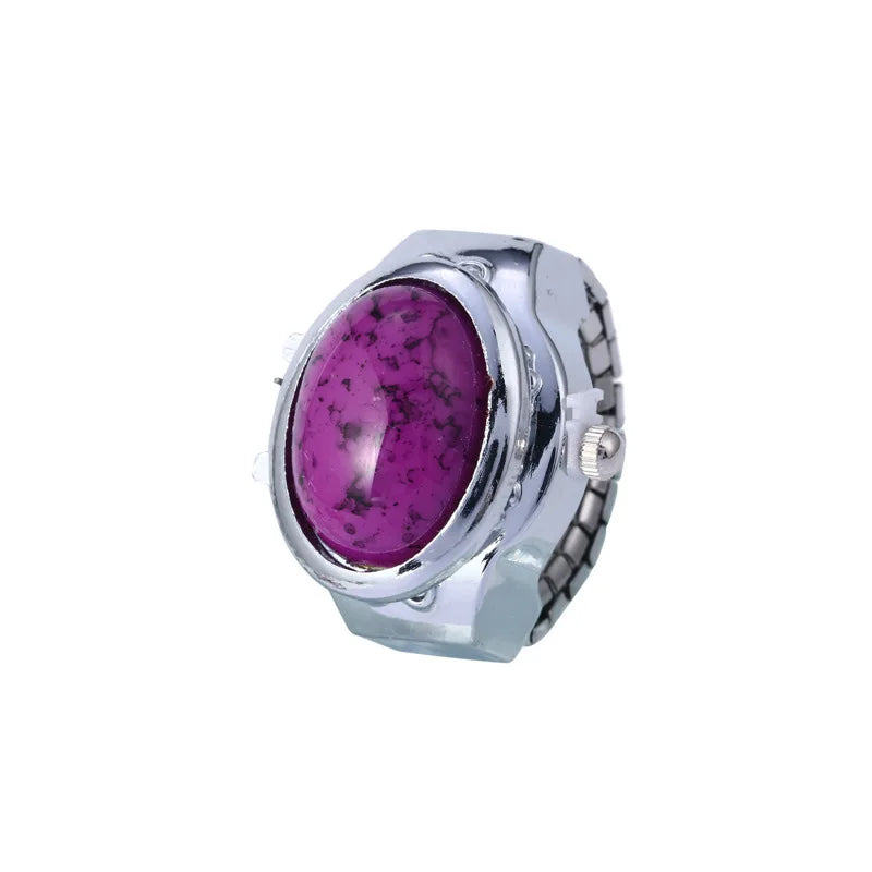 Luxury Ring Clock Elastic Stretchy Quartz Watches Rings for Men Ladies Man Male Finger Hour Functional Vintage Pocket Jewelry