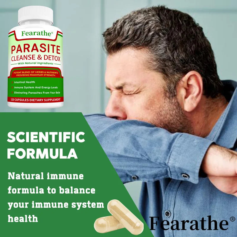 Parasite Blast Capsules - Bowel Cleansing Supplement, Natural Gut Health, Cleans Colon Detox + Cleanse, Liver Immunity