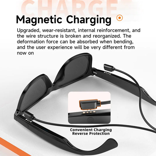 New smart glasses, support voice call, listen to music, touch operation, fashion wear, sunglasses lenses eye protection