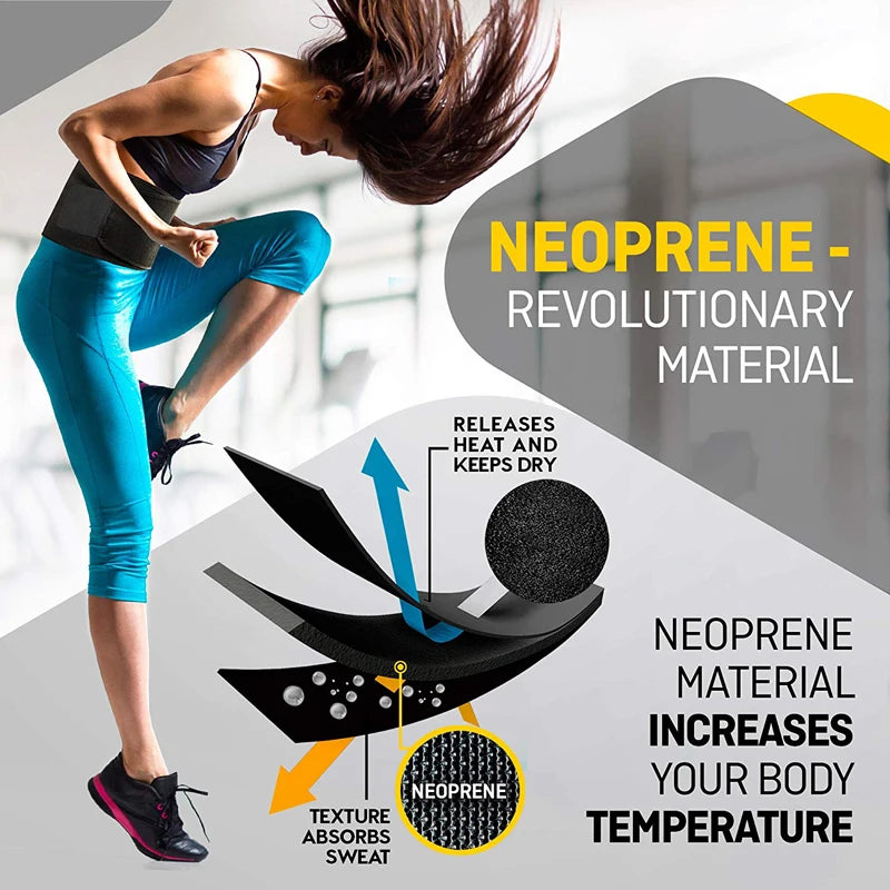 1PC Waist Trimmer,Adjustable Neoprene Ab Trainer Belt for Back Support,Sweat Band Waist Trainer for Training, Workouts,Women Men